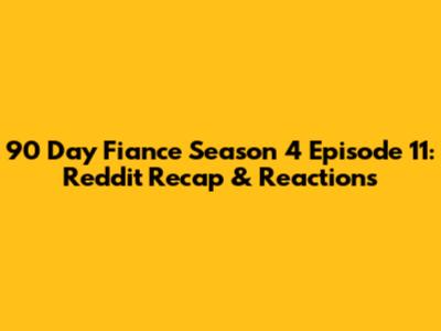 90 Day Fiance Season 4 Episode 11: Reddit Recap & Reactions