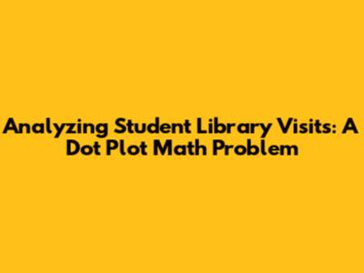 Analyzing Student Library Visits: A Dot Plot Math Problem