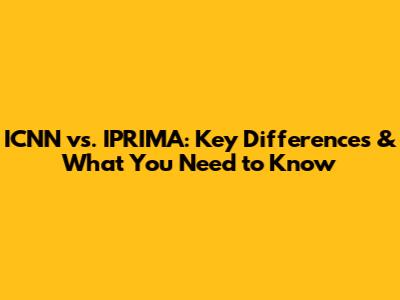 ICNN vs. IPRIMA: Key Differences & What You Need to Know