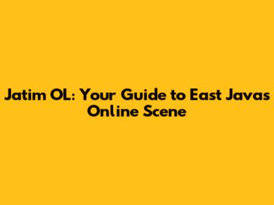 Jatim OL: Your Guide to East Java's Online Scene