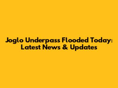 Joglo Underpass Flooded Today: Latest News & Updates