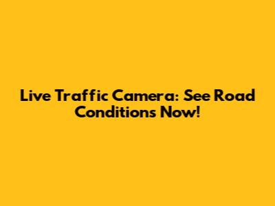 Live Traffic Camera: See Road Conditions Now!