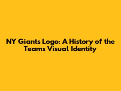 NY Giants Logo: A History of the Team's Visual Identity