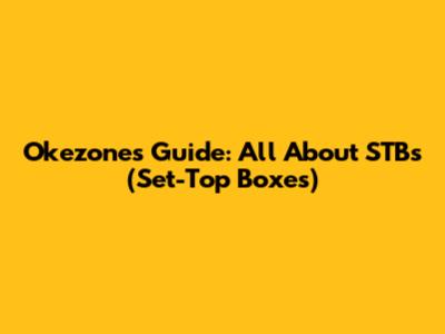 Okezone's Guide: All About STBs (Set-Top Boxes)