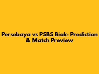 Persebaya vs PSBS Biak: Prediction & Match Preview