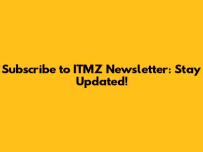 Subscribe to ITMZ Newsletter: Stay Updated!