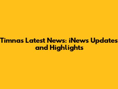 Timnas Latest News: iNews Updates and Highlights