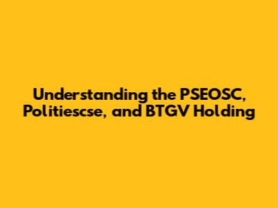 Understanding the PSEOSC, Politiescse, and BTGV Holding