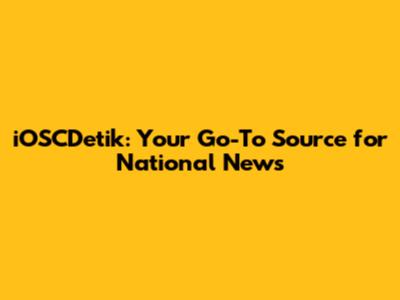 iOSCDetik: Your Go-To Source for National News